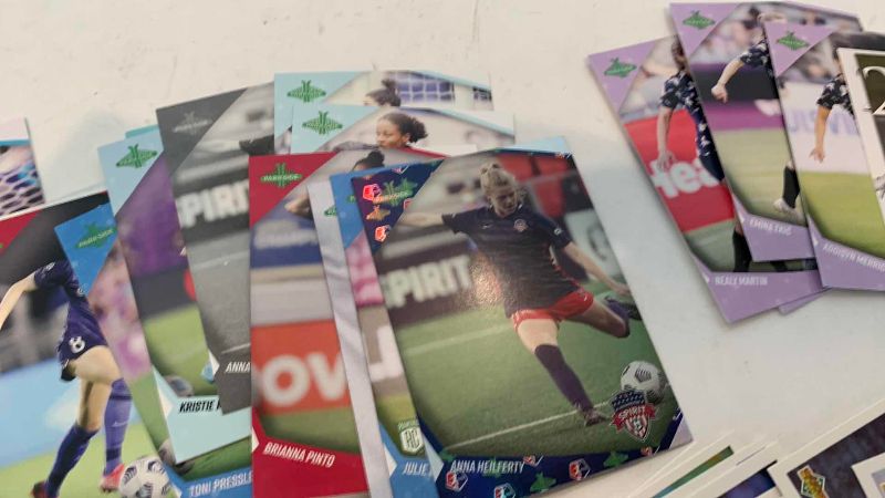 Photo 1 of VINTAGE MEN AND WOMEN SOCCER CARDS