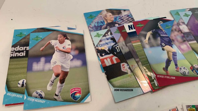 Photo 1 of VINTAGE MEN AND WOMEN SOCCER CARDS