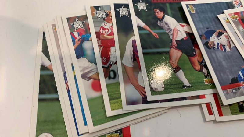 Photo 1 of VINTAGE MEN AND WOMEN SOCCER CARDS