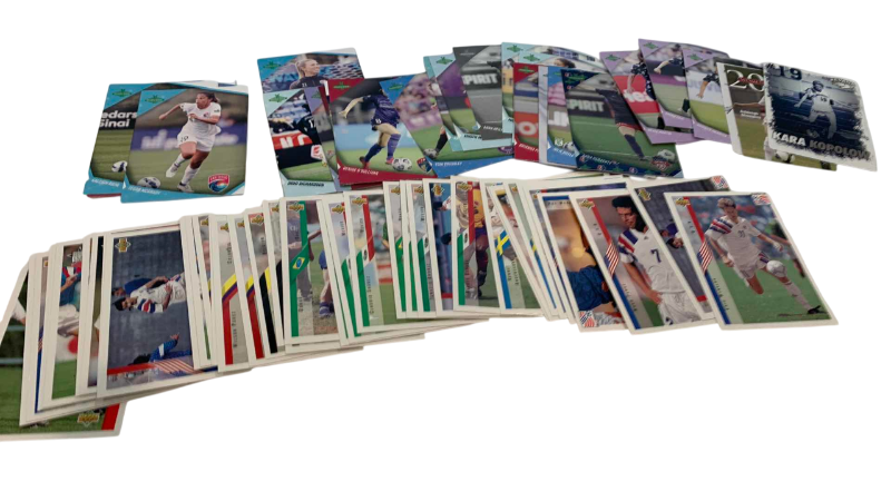 Photo 1 of VINTAGE MEN AND WOMEN SOCCER CARDS