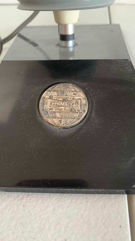 Photo 1 of VINTAGE CHAMPION SPARK PLUG RADIO DISPLAY 15” TALL