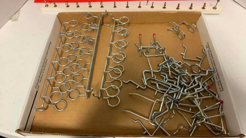 Photo 1 of WORK BENCH PEG BOARD HOOKS AND ORGANIZER