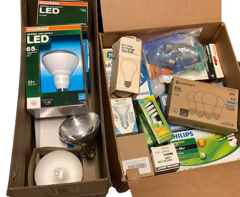 Photo 1 of 2 BOXES OF ASSORTED LIGHT BULBS