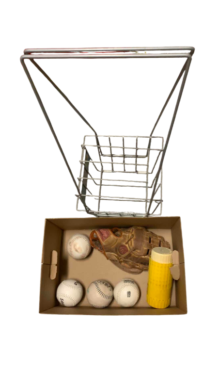 Photo 1 of SOFTBALLS, GLOVE, AND A TENNIS BALL HOPPER AND RESTORER