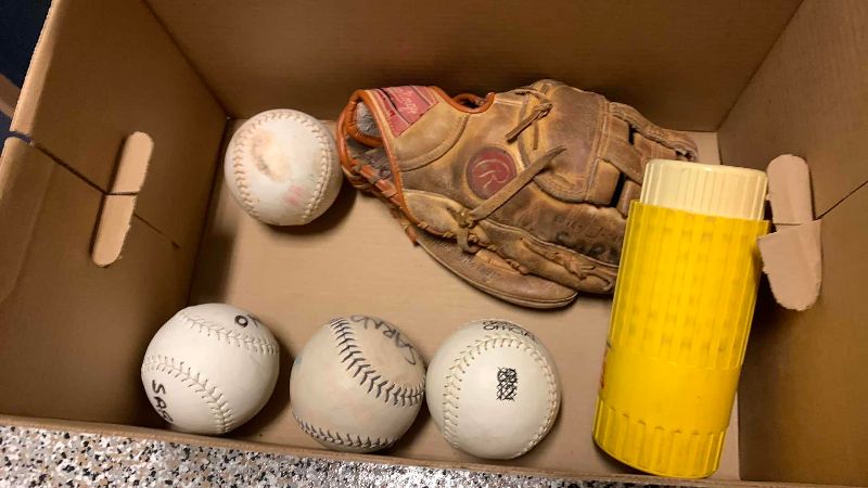 Photo 1 of SOFTBALLS, GLOVE, AND A TENNIS BALL HOPPER AND RESTORER