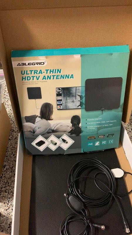 Photo 1 of AUDIO CABLES, AND 2 ULTRA-THIN HDTV ANTENNAS