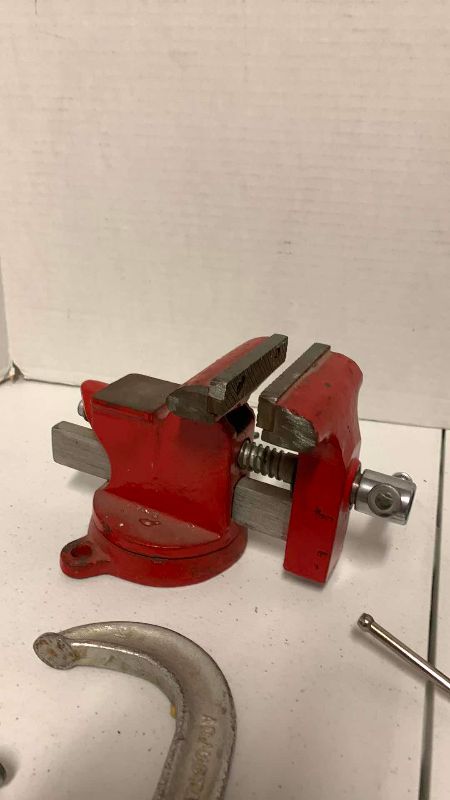 Photo 1 of 2- WORKBENCH VISE CLAMPS AND ASSORTED C CLAMPS
