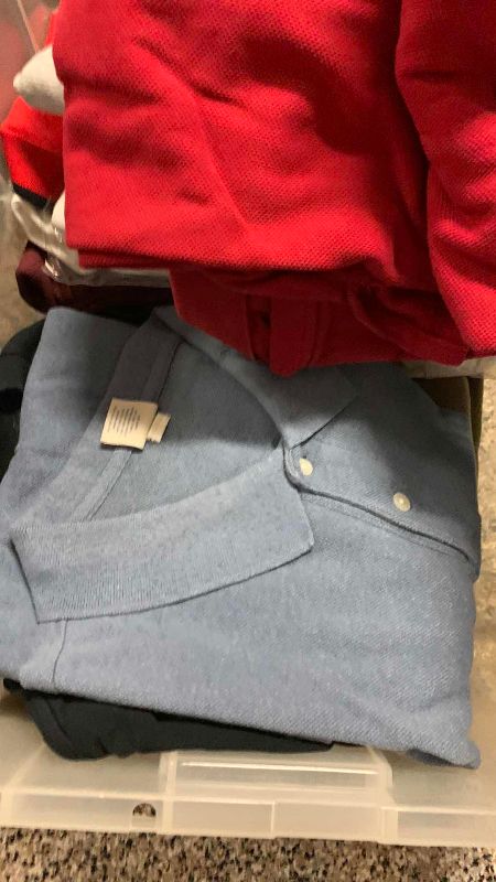 Photo 1 of TUB OF ASSORTED MENS SHIRTS