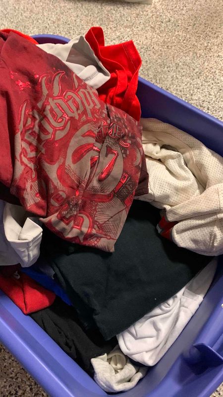 Photo 1 of TUB OF MENS JERSEYS AND SHIRTS XXL