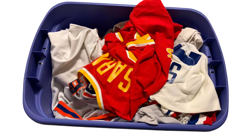 Photo 1 of TUB OF MENS JERSEYS AND SHIRTS XXL