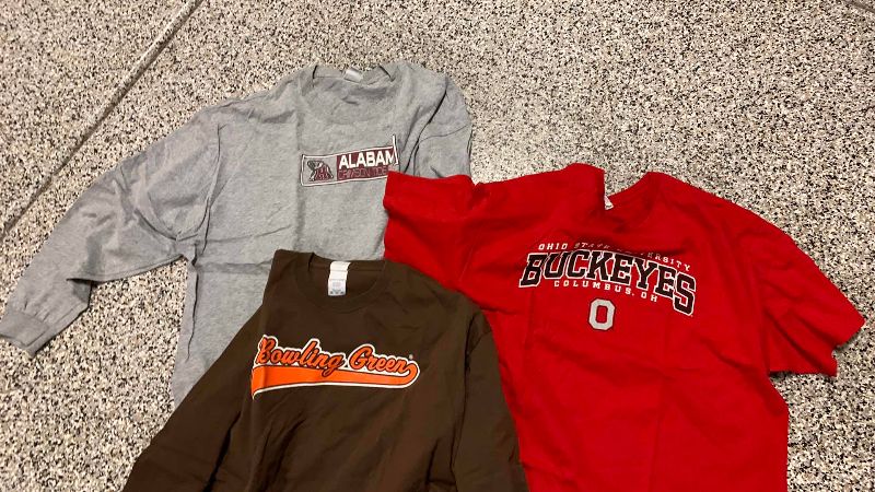 Photo 1 of COLLEGE TEAM SHIRTS XXL