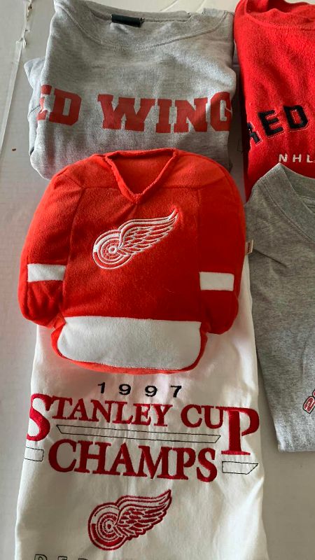 Photo 1 of NHL HOCKEY DETROIT RED WINGS SWEATSHIRTS AND T-SHIRTS XXL
