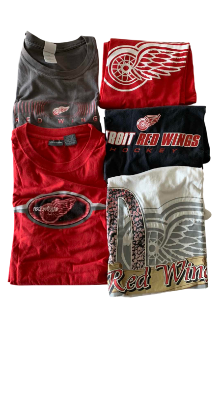 Photo 1 of 5-NHL HOCKEY DETROIT RED WINGS TSHIRTS XXL