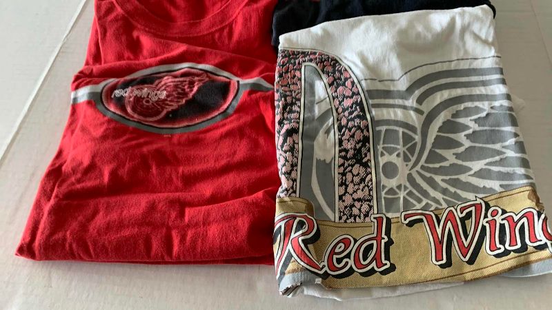 Photo 1 of 5-NHL HOCKEY DETROIT RED WINGS TSHIRTS XXL