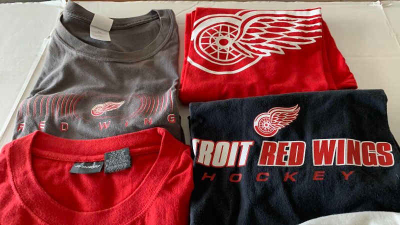 Photo 1 of 5-NHL HOCKEY DETROIT RED WINGS TSHIRTS XXL