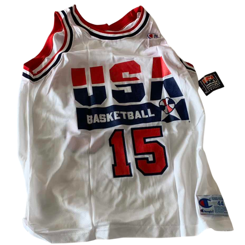 Photo 1 of 1992 USA BASKETBALL MAGIC JOHNSON JERSEY