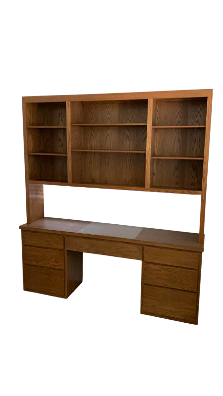 Photo 1 of WOODEN DESK WITH HUTCH 75” X 17” H 84”