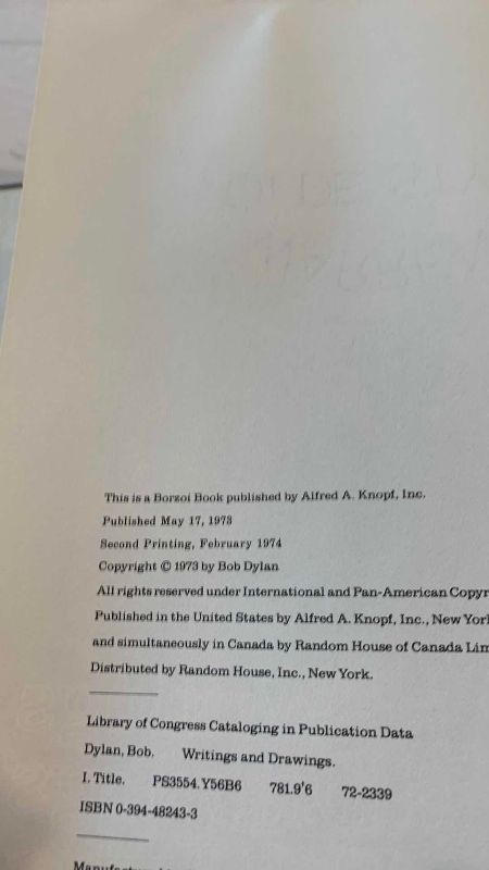 Photo 1 of VINTAGE WRITINGS AND DRAWINGS BY BOB DYLAN AND GUITAR LEGENDS BOOKS