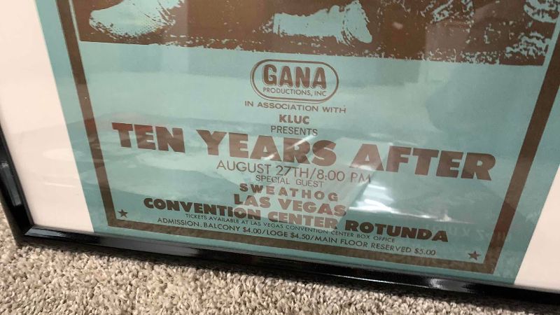 Photo 1 of VINTAGE TEN YEARS AFTER LAS VEGAS CONVENTION CENTER ROTUNDA CONCERT PROMO FLYER