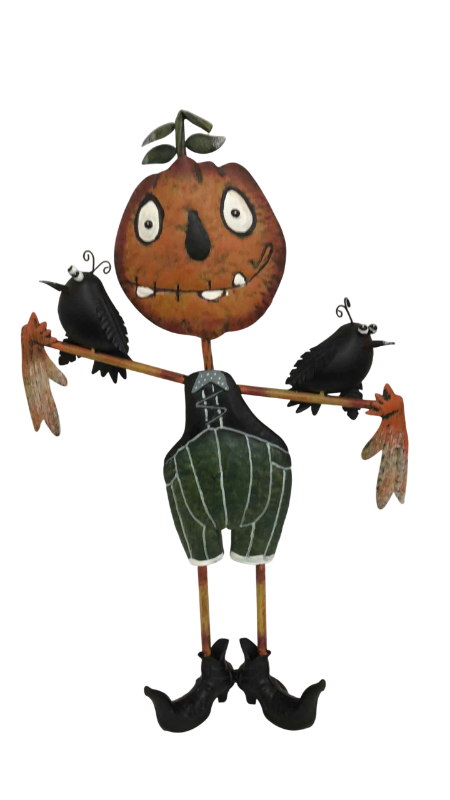 Photo 1 of HALLOWEEN PUMPKIN SCARECROW FIGURE 25”