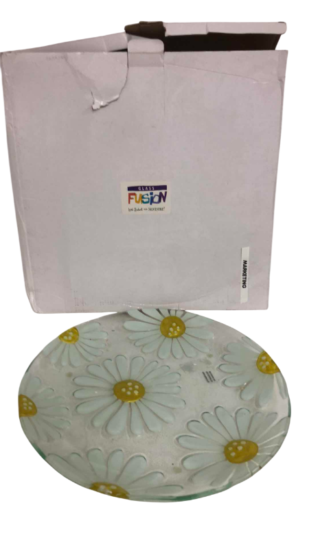 Photo 1 of GLASS FUSION SUNFLOWER PLATE 13”