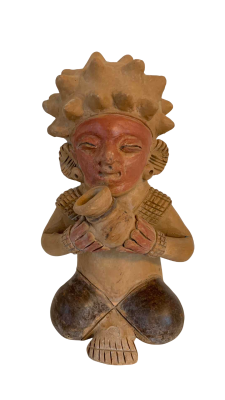 Photo 1 of PRE-COLUMBIAN STYLE CLAY FIGURE 9”