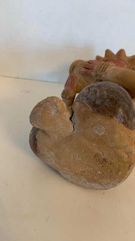 Photo 1 of PRE-COLUMBIAN STYLE CLAY FIGURE 9”