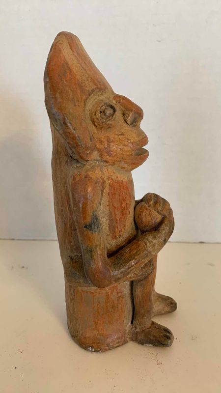 Photo 1 of PRE-COLUMBIAN STYLE CLAY FIGURE 8”