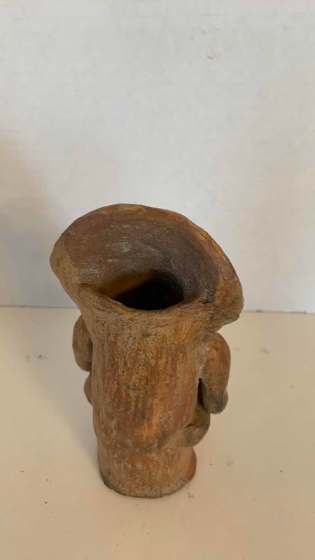 Photo 1 of PRE-COLUMBIAN STYLE CLAY FIGURE 8”