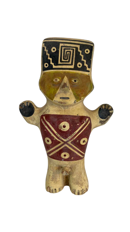Photo 1 of PERU POTTERY FIGURE 8”