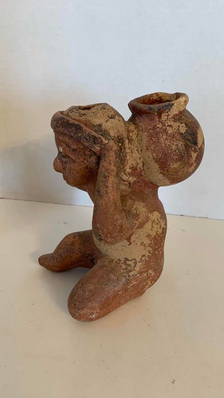 Photo 1 of PRECOLUMBIAN STYLE CLAY WATER BOY 10”