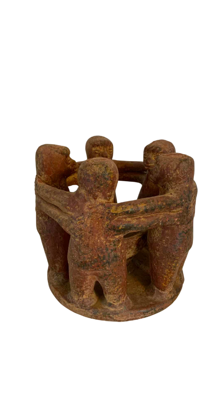 Photo 1 of CIRCLE OF 5 TERRACOTTA STATUE 8”