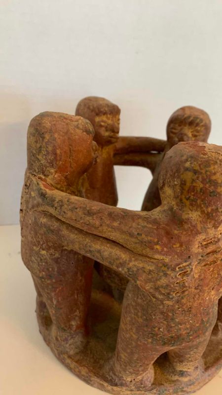 Photo 1 of CIRCLE OF 5 TERRACOTTA STATUE 8”