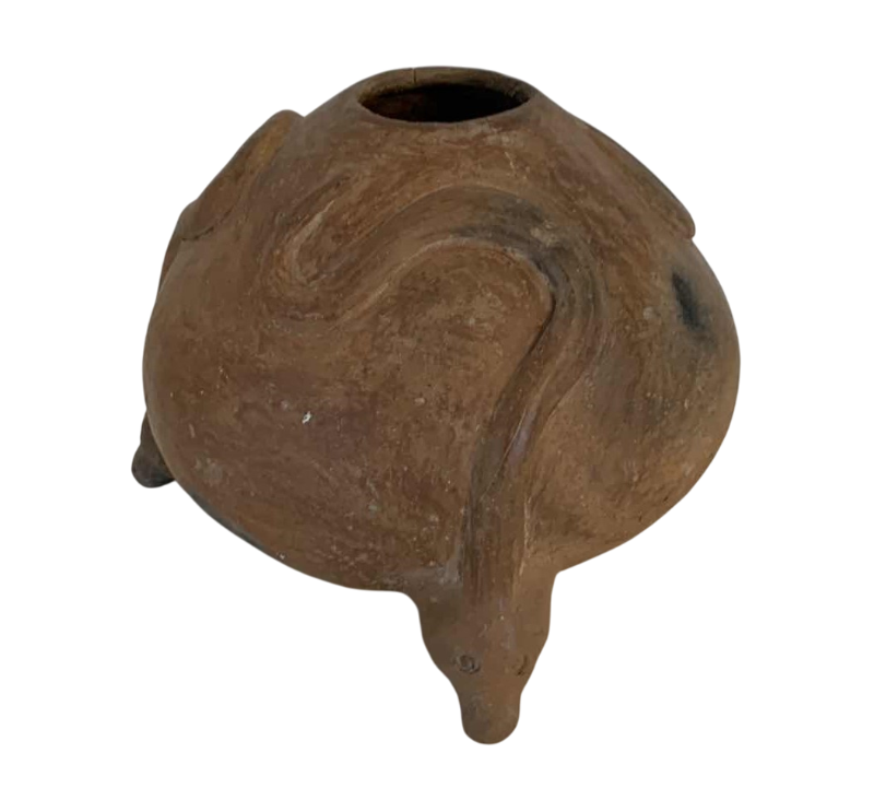 Photo 1 of PRECOLUMBIAN STYLE CLAY SNAKE VESSEL 7”
