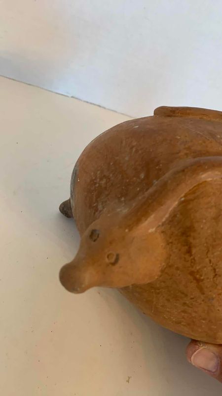 Photo 1 of PRECOLUMBIAN STYLE CLAY SNAKE VESSEL 7”
