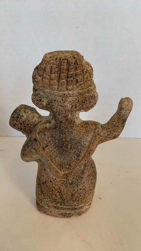 Photo 1 of PRECOLUMBIAN STYLE CLAY MOTHER AND CHILD FIGURE 7”