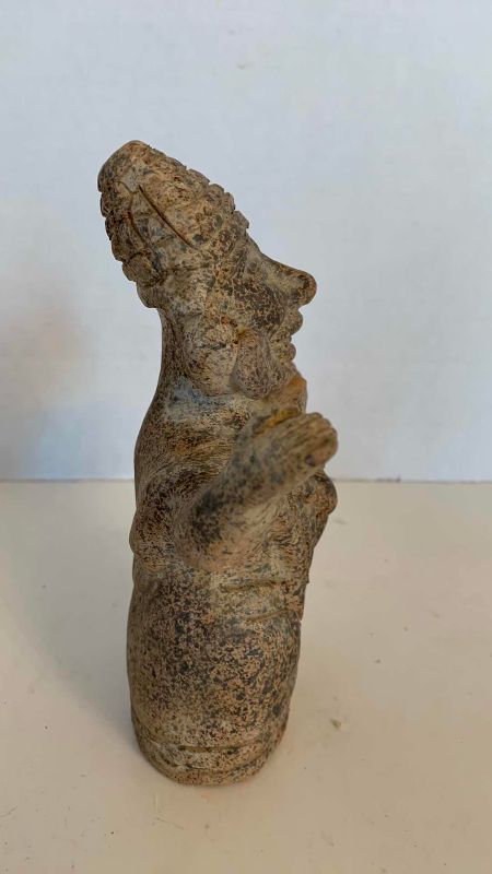 Photo 1 of PRECOLUMBIAN STYLE CLAY MOTHER AND CHILD FIGURE 7”