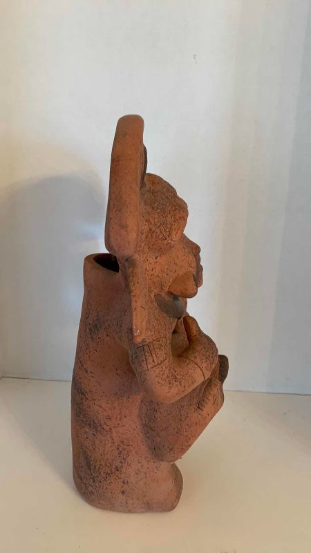 Photo 1 of PRECOLUMBIAN STYLE CLAY AZTEC GOD 18”