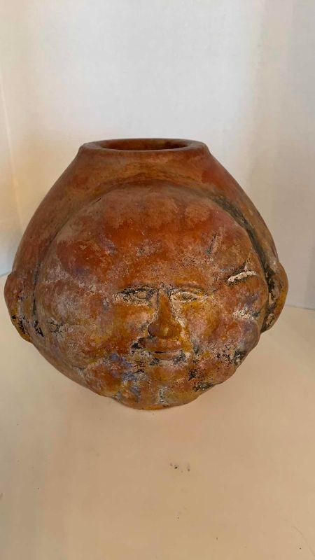 Photo 1 of TERRACOTTA DOUBLE FACED JUG 15”