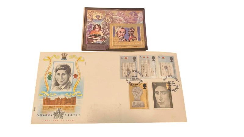 Photo 1 of 1979 YEAR OF THE CHILD CAPTAIN COOK AND 1969 GREAT BRITAIN PRINCE WILLIAM COMMEMORATIVE STAMPS