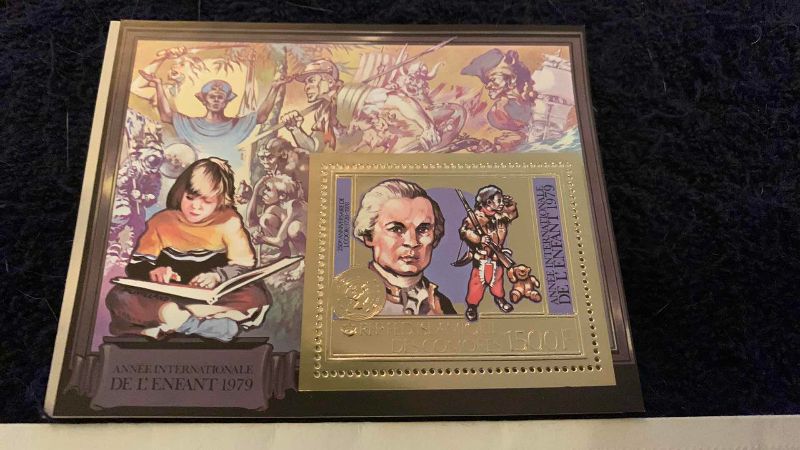 Photo 1 of 1979 YEAR OF THE CHILD CAPTAIN COOK AND 1969 GREAT BRITAIN PRINCE WILLIAM COMMEMORATIVE STAMPS