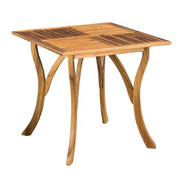 Photo 1 of BAIA OUTDOOR ACACIA WOOD SQUARE DINING TEAK FINISH TABLE