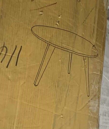 Photo 1 of WHITE AND BLACK TABLE