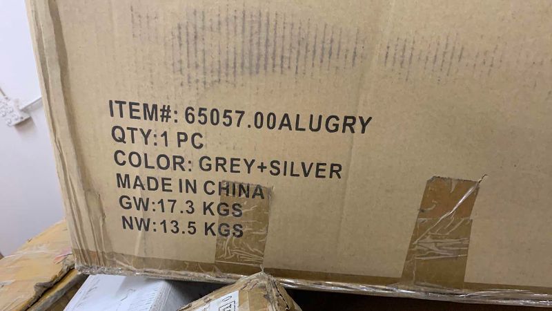Photo 1 of GREY AND SILVER  LEFT ARM CLUB CHAIR
