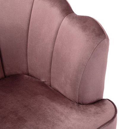 Photo 1 of OHNSTAD MODERN GLAM VELVET CHANNEL STITCH 3 SEATER SHELL SOFA BERRY COLORED 