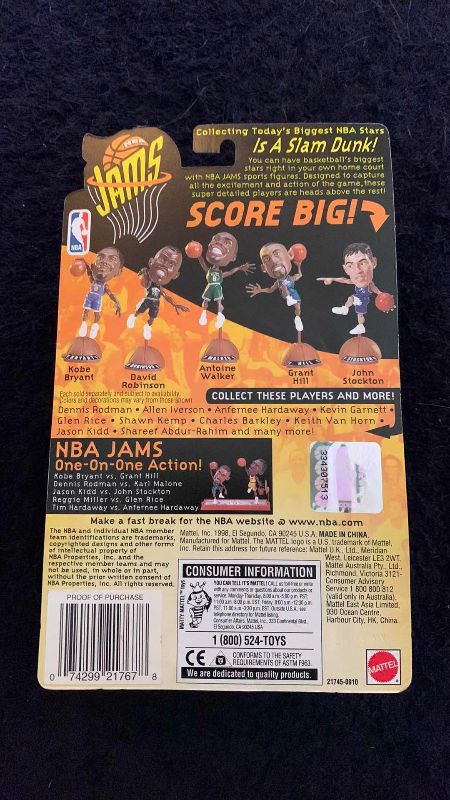 Photo 1 of 1998/99 NBA BASKETBALL KOBE BRYANT NBA JAMS MINI FIGURE