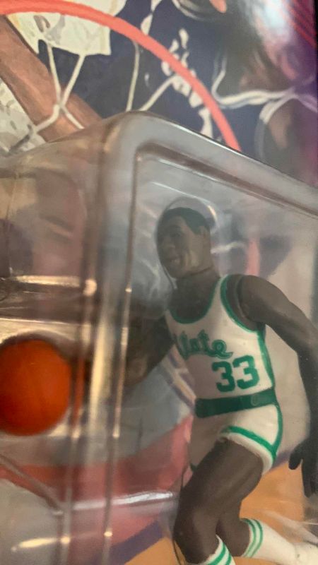 Photo 1 of 1998 NBA BASKETBALL STARTING LINEUP MAGIC JOHNSON MICHIGAN STATE UNIFORM