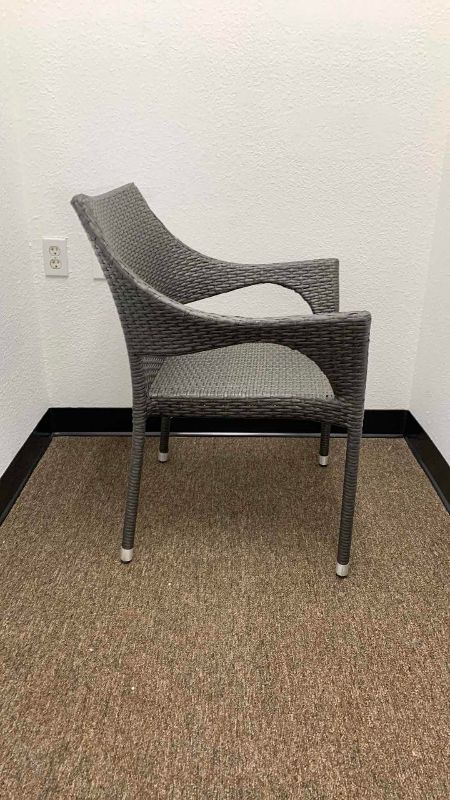 Photo 1 of GREY WICKER CHAIR
