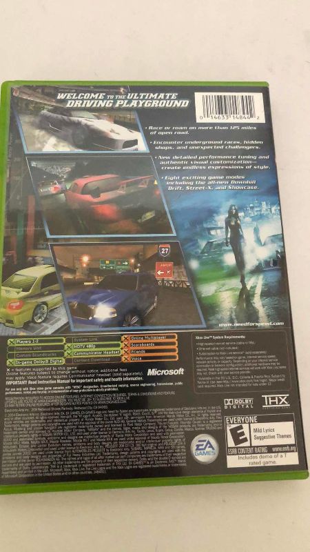 Photo 1 of XBOX NEED FOR SPEED UNDERGROUND VIDEO GAME