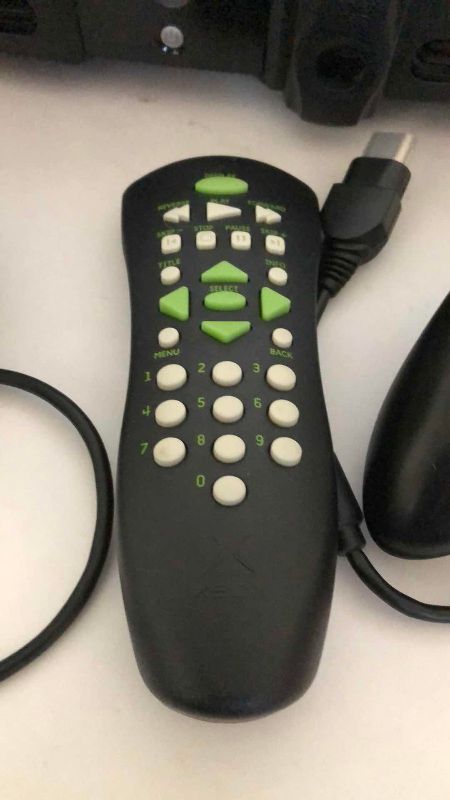 Photo 1 of XBOX GAME SYSTEM, DVD CONTROLLER AND 2 HAND CONTROLLERS